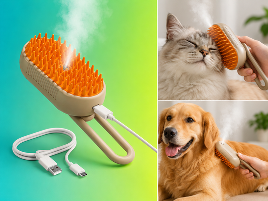 Cepillo Vaporizador Recargable Para Mascotas