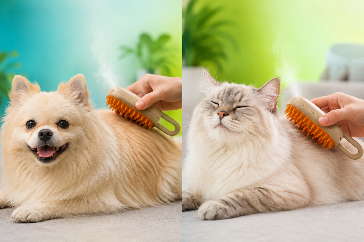 Cepillo Vaporizador Recargable Para Mascotas